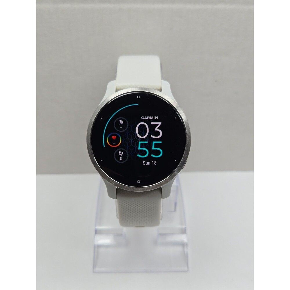 Garmin Venu 2S Smartwatch 40mm GPS Music Multi GNSS AMOLED Silver W/ Charger